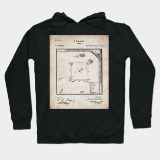 Baseball Patent - Sports Fan Softball Baseball Art - Antique Hoodie